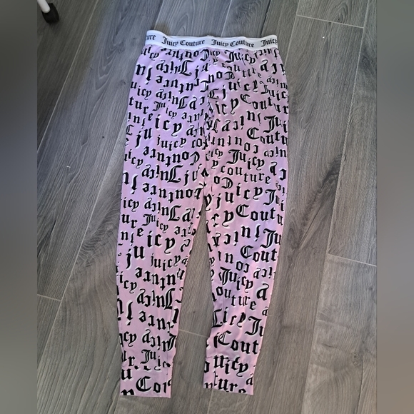 JUICY COUTURE sleepwear PJ lounge PANTS Mauve pink JC comfy casual SM - Picture 6 of 6